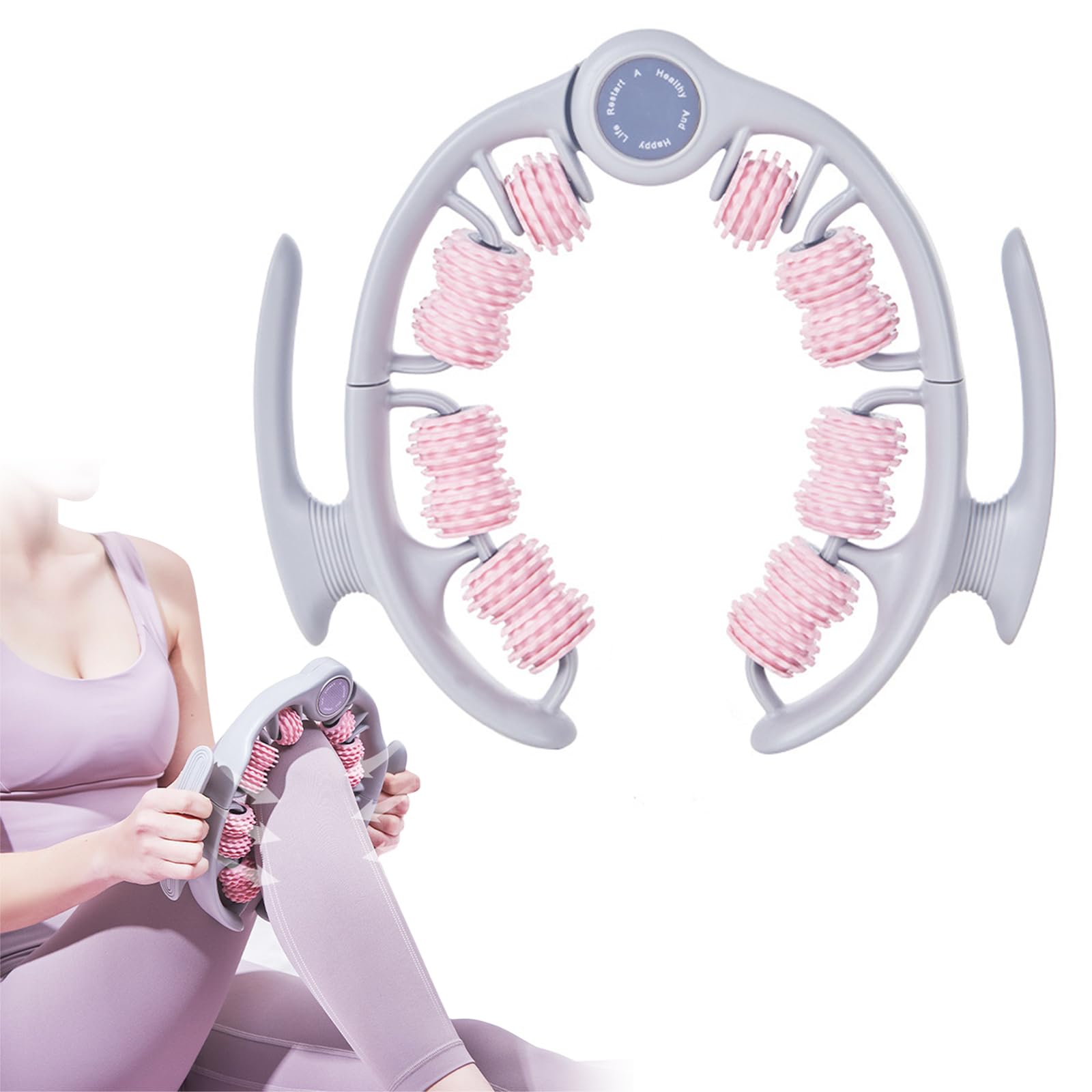 LORESJOY Anti Cellulite Roller Massager, Removable Fascia Blaster Tool, Fascia Blaster for Cellulite, Relieve Muscle Soreness, Skin Tightening, Physical Therapy Fascia Tool