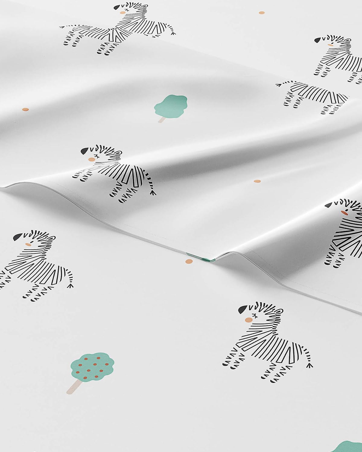 Kids Full Size Zebras Bed Sheets - 4 Piece Kids Zebras Sheet Set