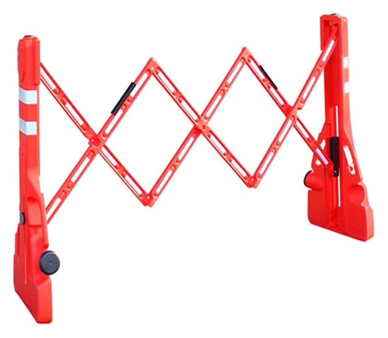 Recinzione Retrattile per Il Traffico, Barricata in plastica, Blocco Stradale, Barriere stradali Portatili con Strisce Riflettenti, barricata da Cantiere riempita d'Acqua