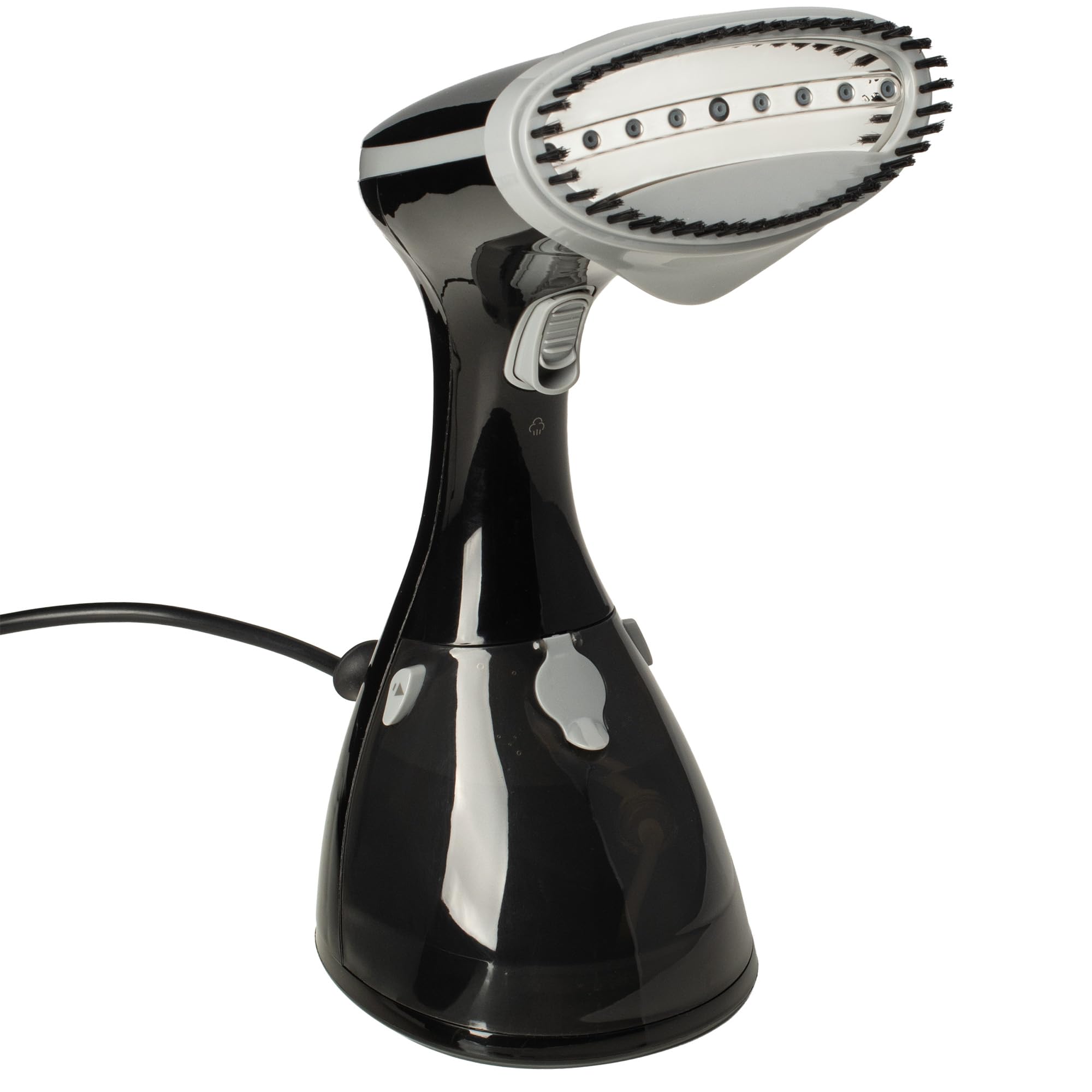 Prym Steamer - Piastra a vapore da 1200 W, con suola in ceramica e spazzola per tessuti, ferro da stiro a vapore, riscaldamento rapido, serbatoio dell'acqua da 230 ml, anti-goccia, ferro da viaggio