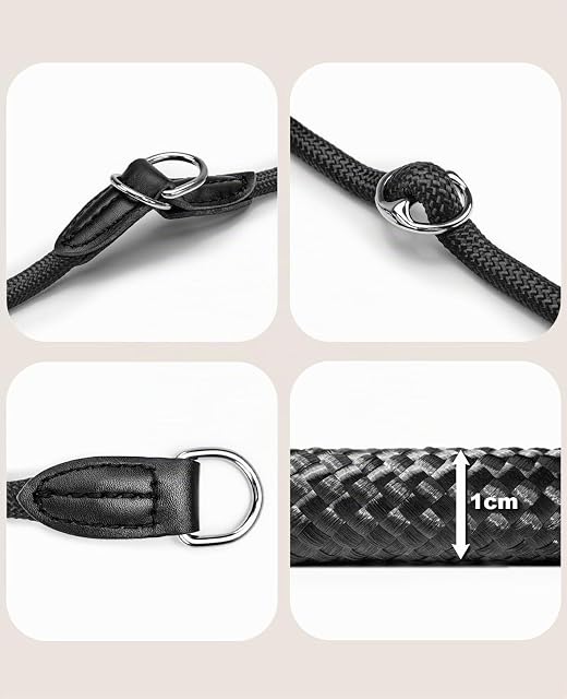 Foto 4 de 7 de lionto Collar de perros collar retriever collar de adiestramiento, 45 cm, Negro