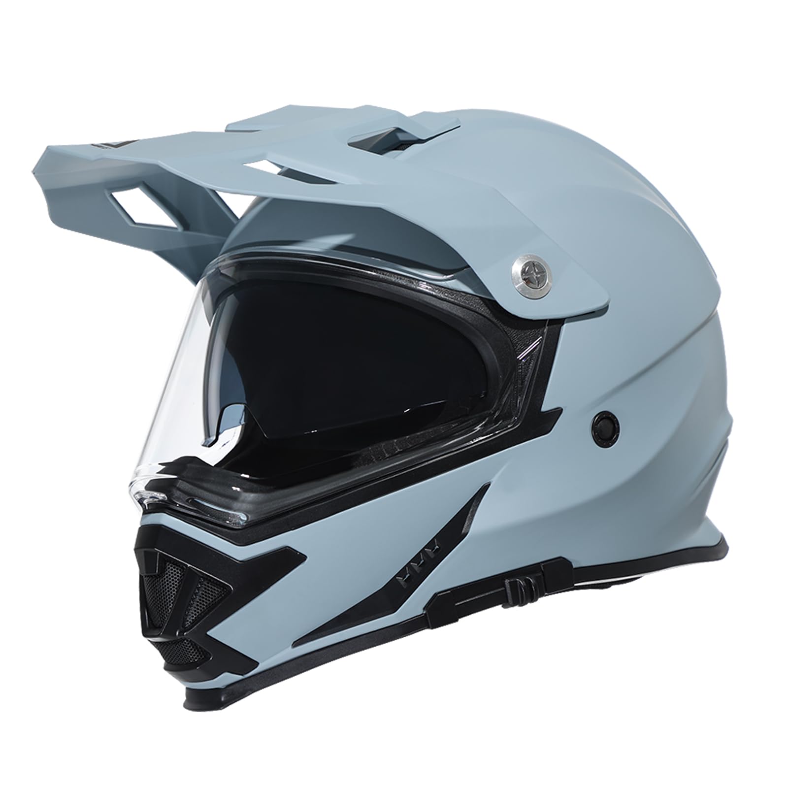 TRIANGLE Dual Sport Motorcycle Helmet Dirt Bike Helmets ATV Full Face Helmet for Adults Men with Internal Sunshield DOT Approved