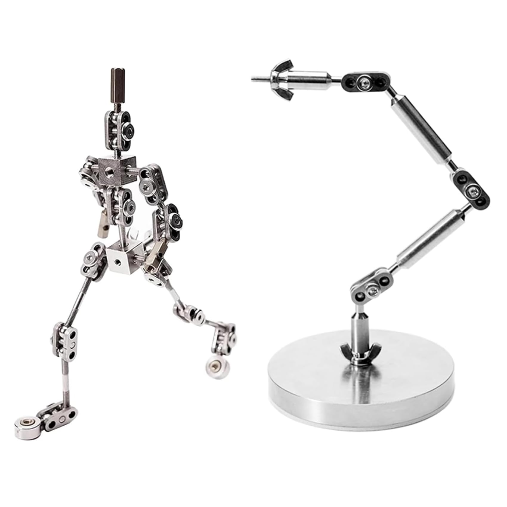 13cm,YIGECHENXIN Zestawy Armatur do Studio Stop Motion, Metalowa Figura Lalki z Rękami i Czaszką do Tworzenia Postaci, dla Twórców Z gliny i Zabaw Kreatywnych 12CM-20CM