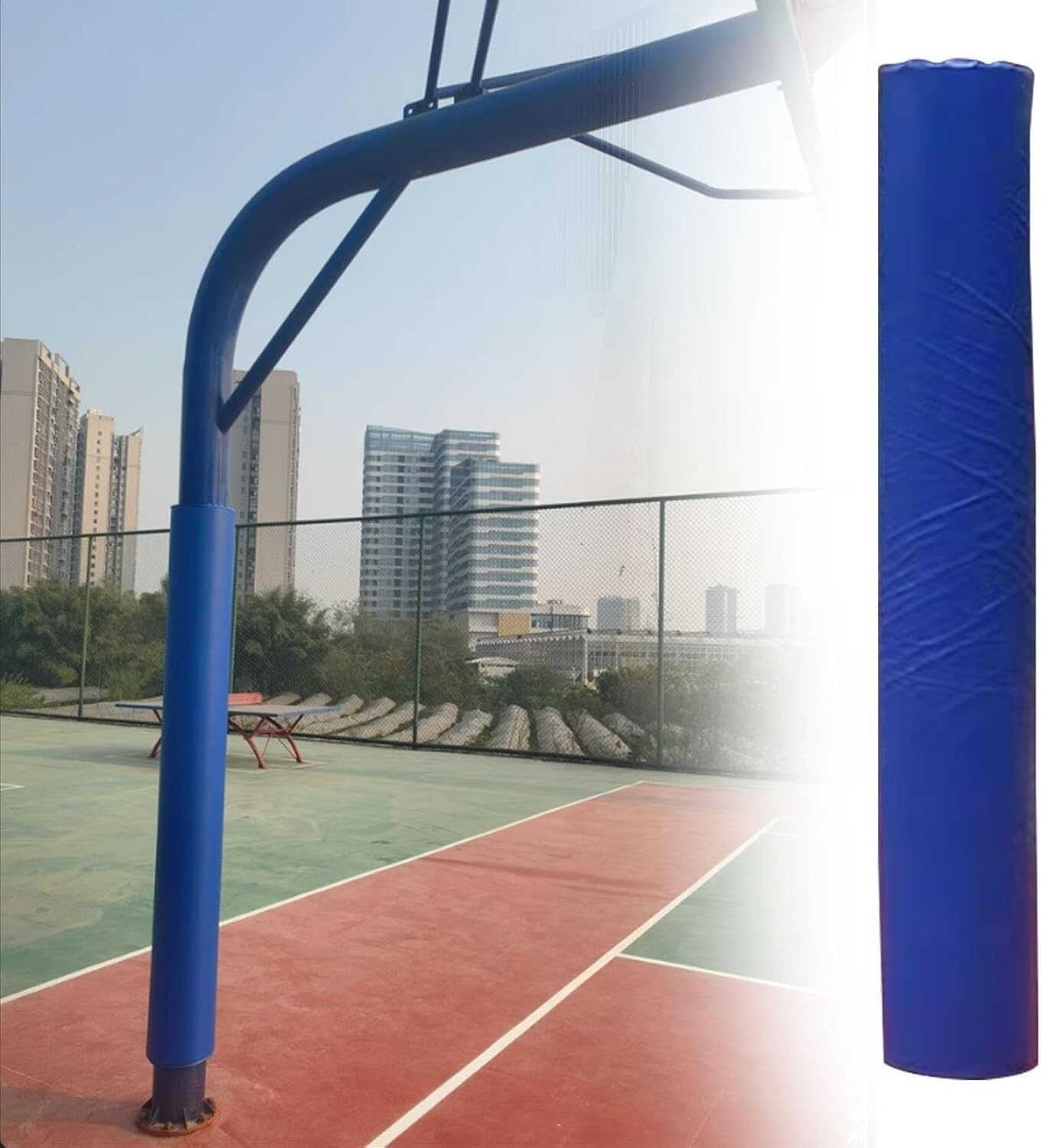 VUIKLCty Basketball Hoop Padding Ensures Player Safety In All Weather Conditions(Blue,Dia 114mm)