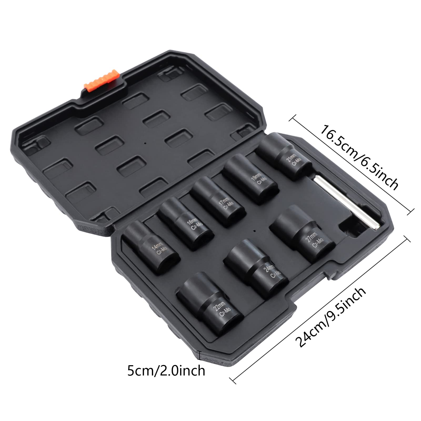 Juego de Extractor de Tuercas y Pernos, extracción fácil de Tuercas rotas, Juego de Dados para Tornillos y Tuercas dañados, congelados, espárragos, oxidados y Redondeados