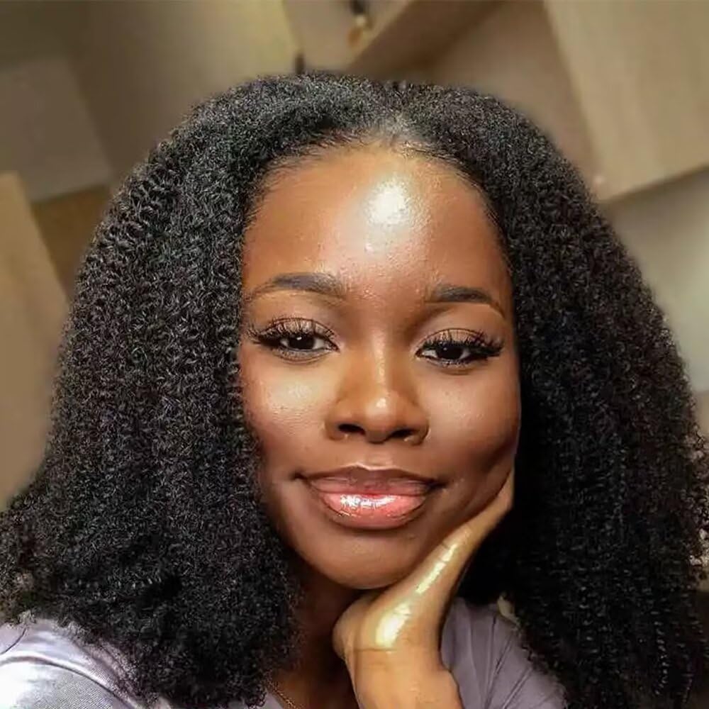 Afro Kinky Curly Wig Short Bob 13X4 Transparent HD Lace Front Wigs Invisible Melt Skins HD 13X6 Lace Frontal Brazilian Remy Human Hair Wig 150 Density Glueless With Bleached Knots for Woman
