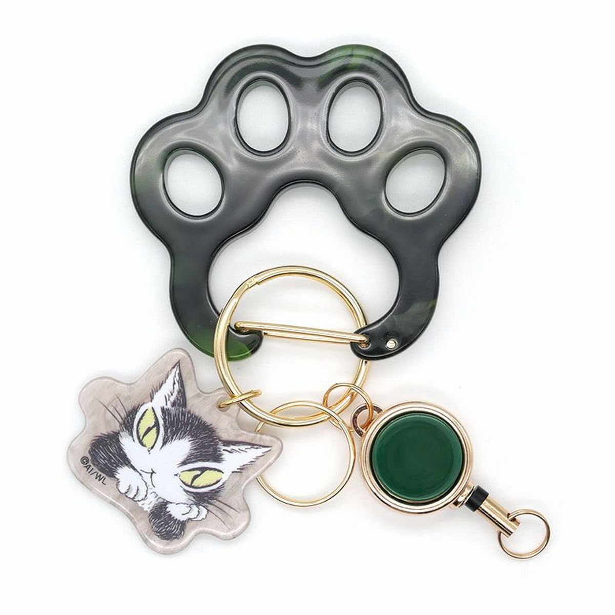 Amazon.co.jp: [わちふぃーるど] 猫のダヤン 肉球型カラビナ
