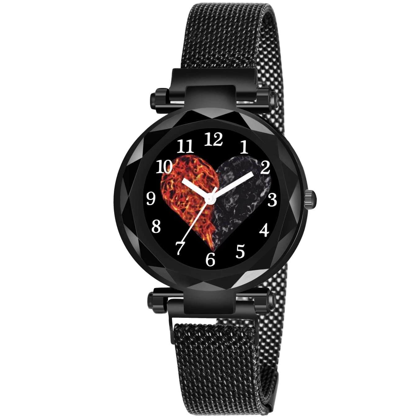 ISA creators Magnet Watch For Girls And Women | Watch For Girls Stylish Latest | Watches For Women | Ladies Watch | Stylish Combo Of Watch.(Pack Of 1) (Black- Heart), Analogue, Stainless Steel (B0C5MWSYPW) Amazon Price History, Amazon Price Tracker