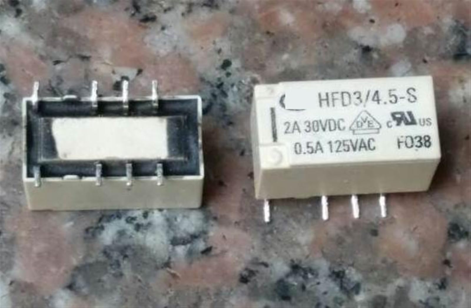 Relais HFD3 4.5-S commutateur miniature 8 broches équivalent TX2-2A relais PCB