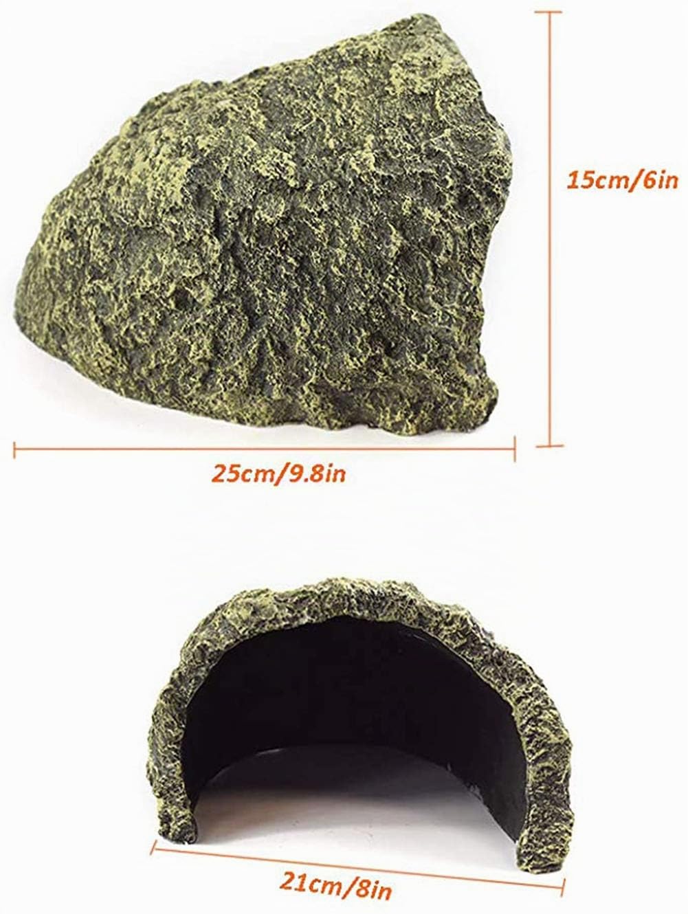 OMEM Rettile Evasione Foro Resina Simulazione Roccia Grande Acquario Tartaruga Fish Tank Paesaggistica