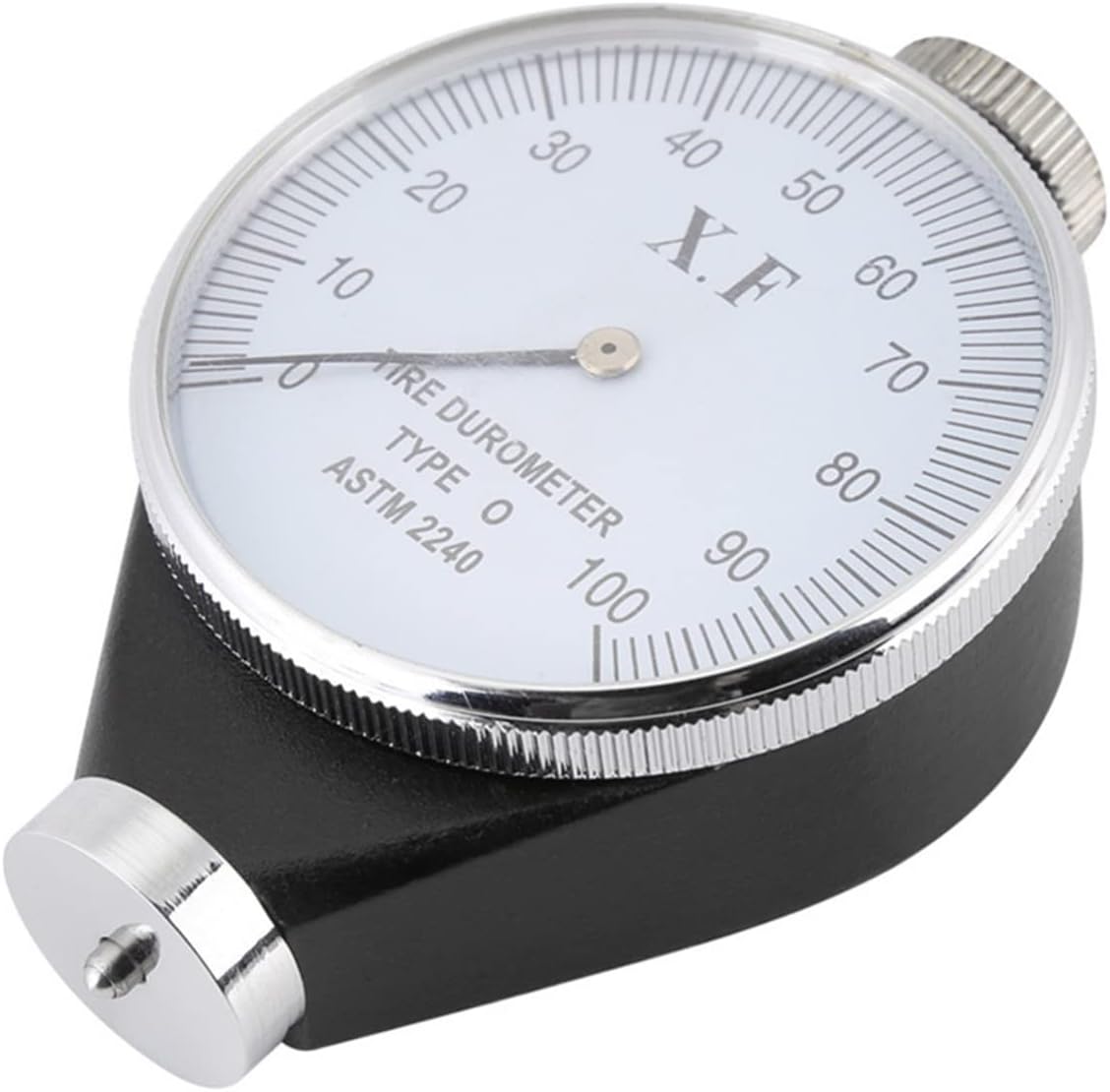 Hardness Tester Meter Type O/A/D Rubber Tire Durometer Hardness Tester High Accuracy Tire Hardness Meter Portable Pressure Gauge 0-100 Degrees Measure (Color : D Rubber Size : Large)