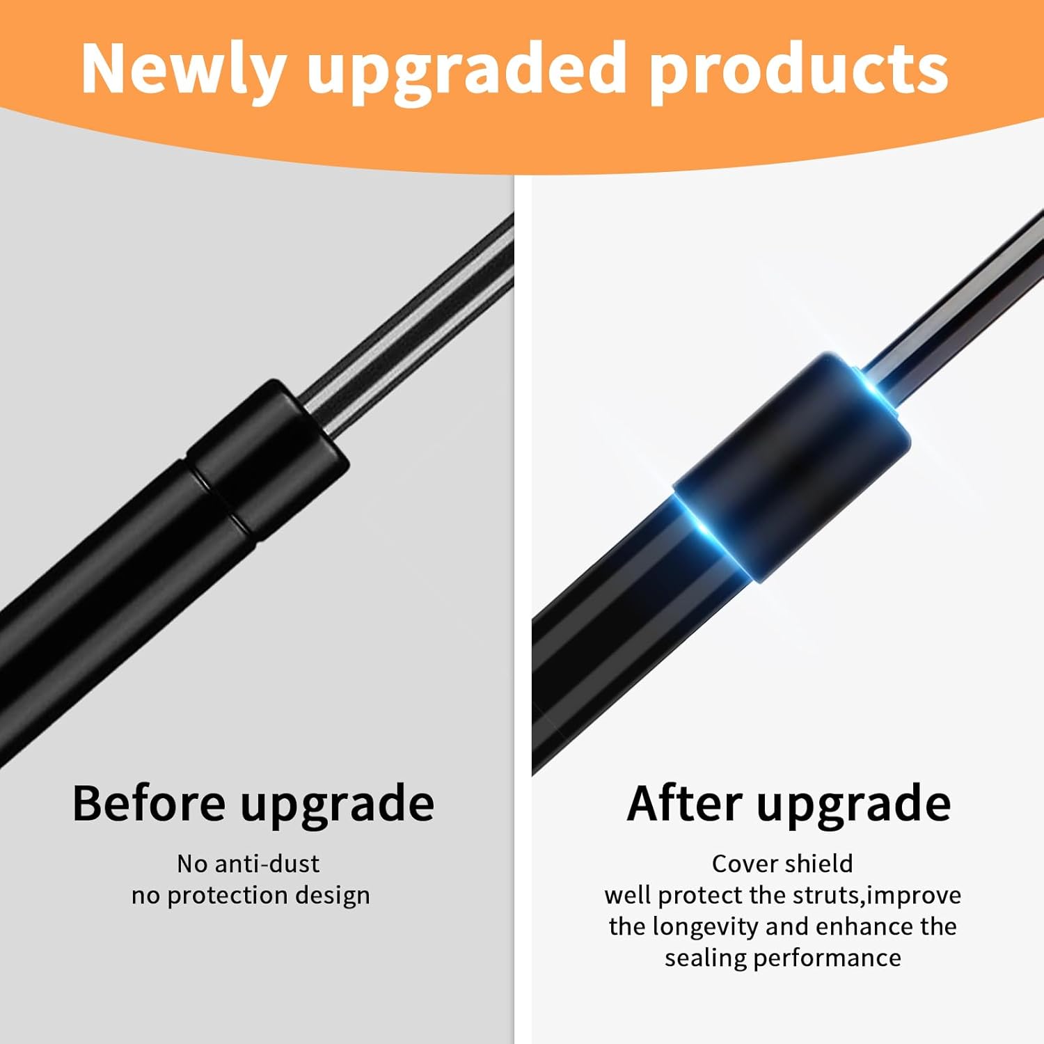 Rear Window Struts for Jeep Wrangler TJ Hard Top 1997-2006, No-Drill Gas Shock Installation, Replaces 8195729 55076310AD