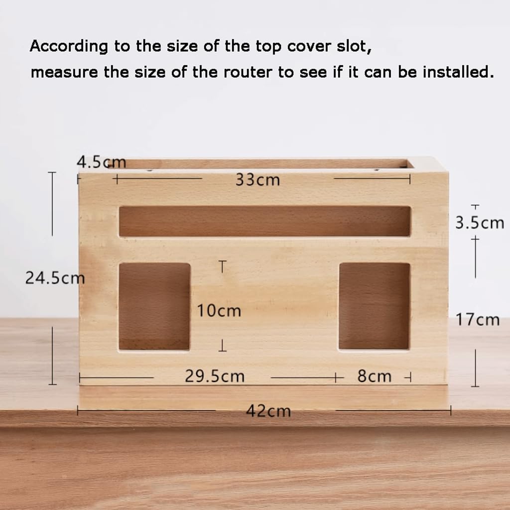FROON Routeur Hider Box Support de routeur sans Fil tissé en rotin, Organisateur de Stockage de câbles, boîte de Protection à Dissipation Thermique Facile pour la Maison