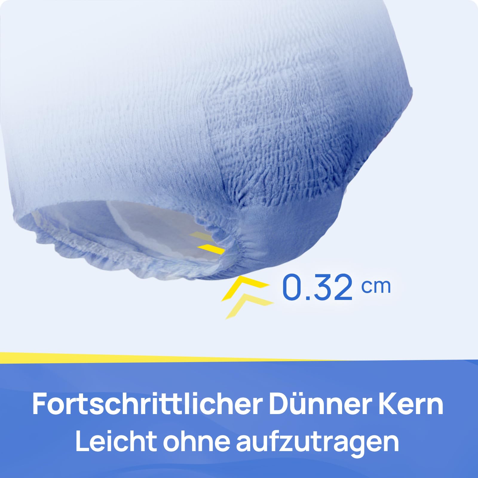 SUNKISS Inkontinenz Pants für Männer, Ultra Dünn & Schnell Absorbierende Windelhosen für Erwachsene, Diskret, Blau, Größe XXL, 36 Stück 1er Pack