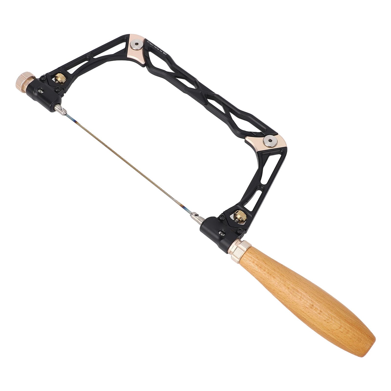 Afire el Marco de Acero con 7 Hambrientos de Sierra, Profundidad de Sierra de 10 Cm, Juego de Sierra para Manos para Carpintería en Forma de U, Sierra Manual Multifunción para