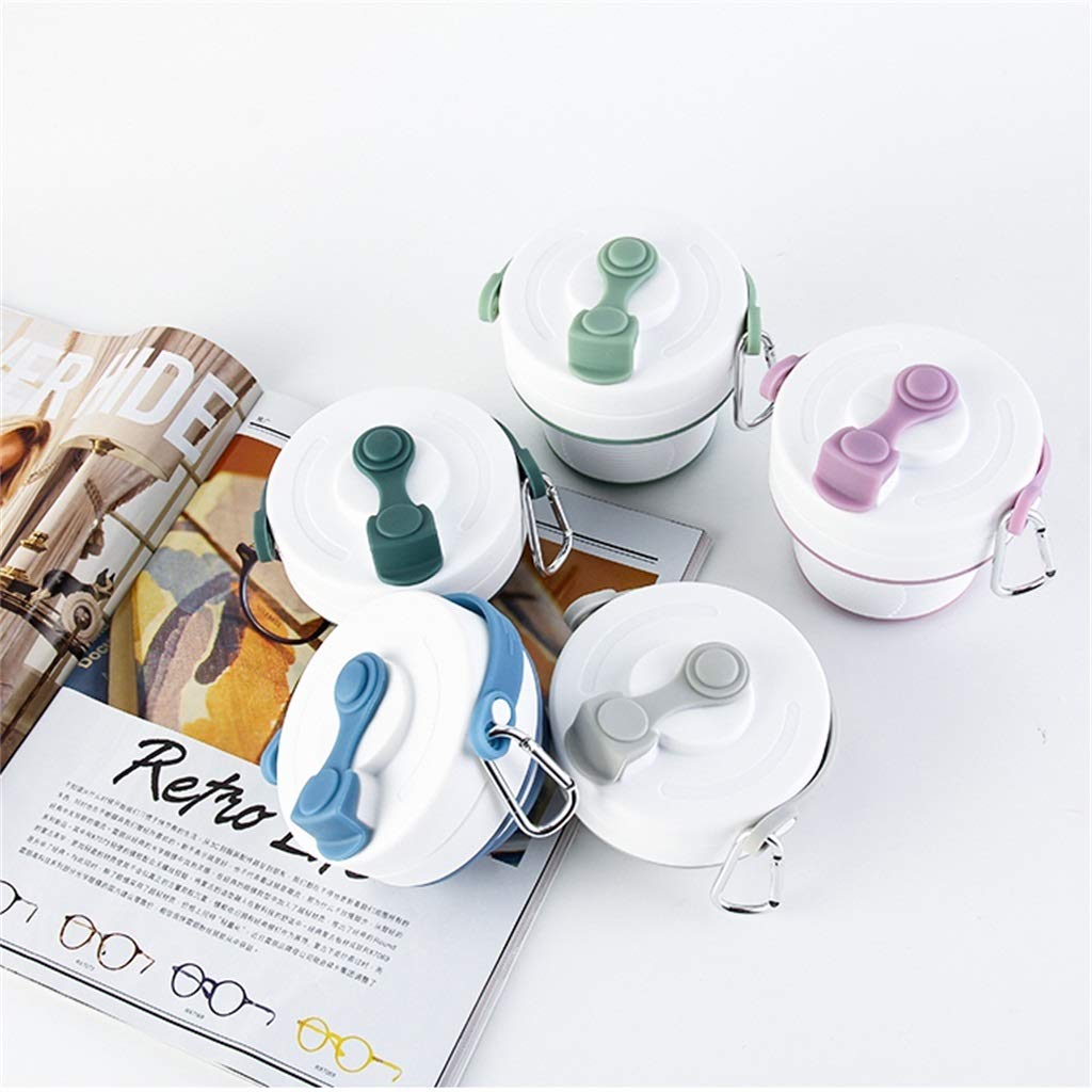 Faltbare Kaffeetasse, 450 Ml Outdoor-Sportarten Geschenk Tasse Kieselgel Einstellbar (5 Farben)