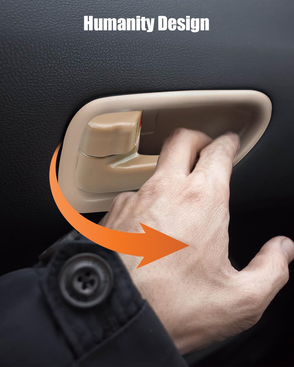 4 Pcs Interior Door Handles Fit for Toyota Corolla 2003-2008 Tacoma 2005-2015 Pontiac Vibe 2003-2008, Interior Door Handle with Door Lock Button Replace 69206-02100-E0 83936 6920602100B0 TO1352136
