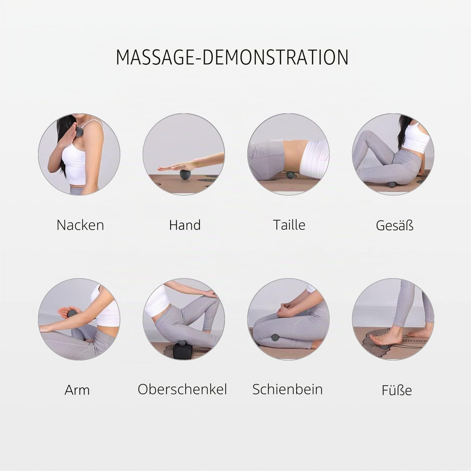 5 cm Mini-Massageball, 5 Geschwindigkeiten, elektrischer Massageball für Hand, Fuß, Muskeln, Therapieball zur myofaszialen Entspannung, Linderung von Plantarfasziitis (Lila)