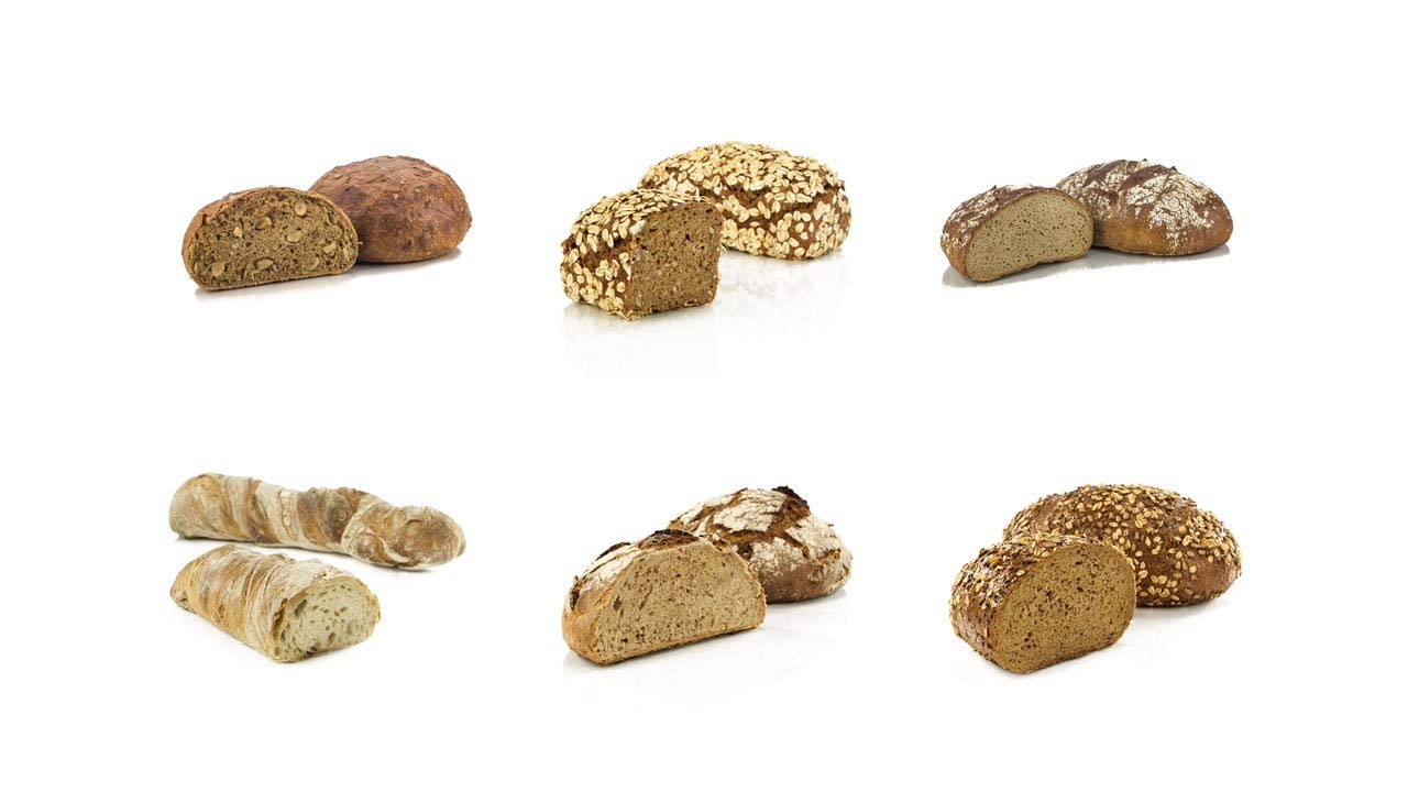 Vestakorn Bäckermeister Brot Auswahl, 6 Handwerksbrote - Sauerteigbrote mit 24 Stunden Teigruhe