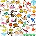 Produktbild BESTZY 52pcs Meerestiere Fische Deko Plastik Spielzeug Realistisch Unterwasser Tiere Badespielzeug MeerestiereFiguren für Kinder Zum Lernen Party Kuchen
