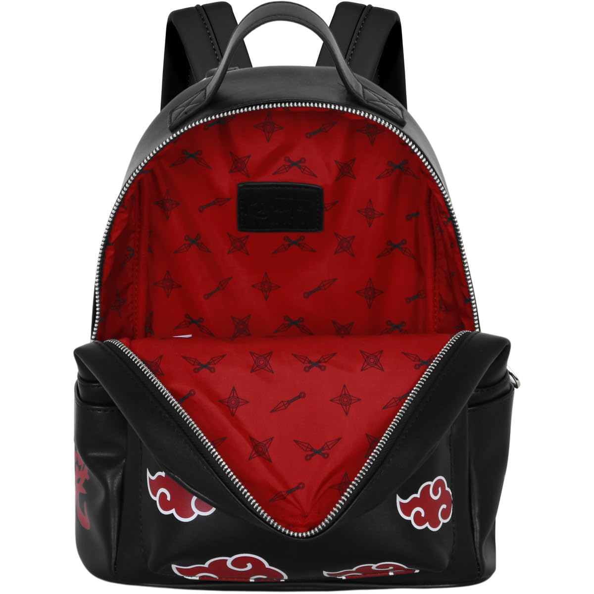 Naruto Clouds-Mochila Heady, Negro, 24,5 x 29 cm, Capacidad 8 L