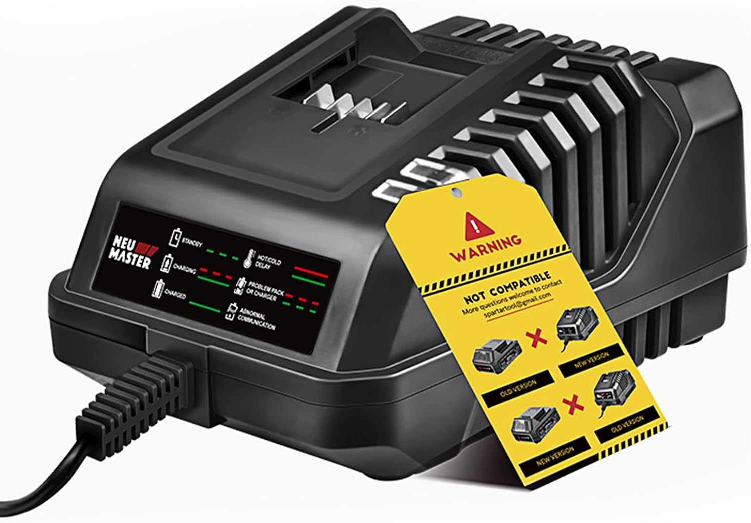 NEU MASTER New Battery Charger 2.4A Lithium ion Battery Rapid Fast Charger for Cordless Nail Gun NTC0023