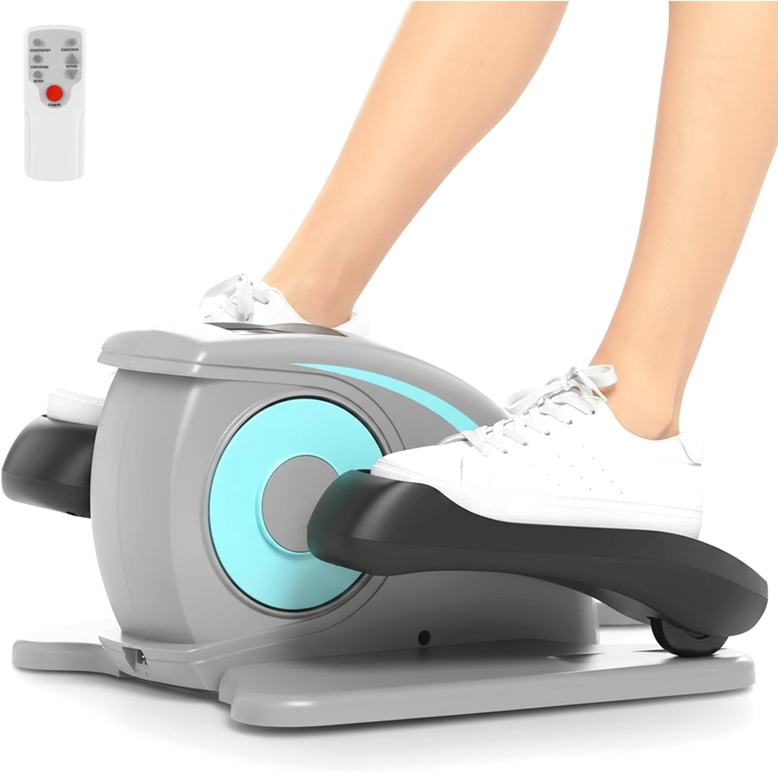 Under Desk Elliptical Machine - Quiet Pedal Exerciser for Seniors, Office & Home, Low-Impact Seated Leg Workout Equipment, Smart LCD Display, Remote Control