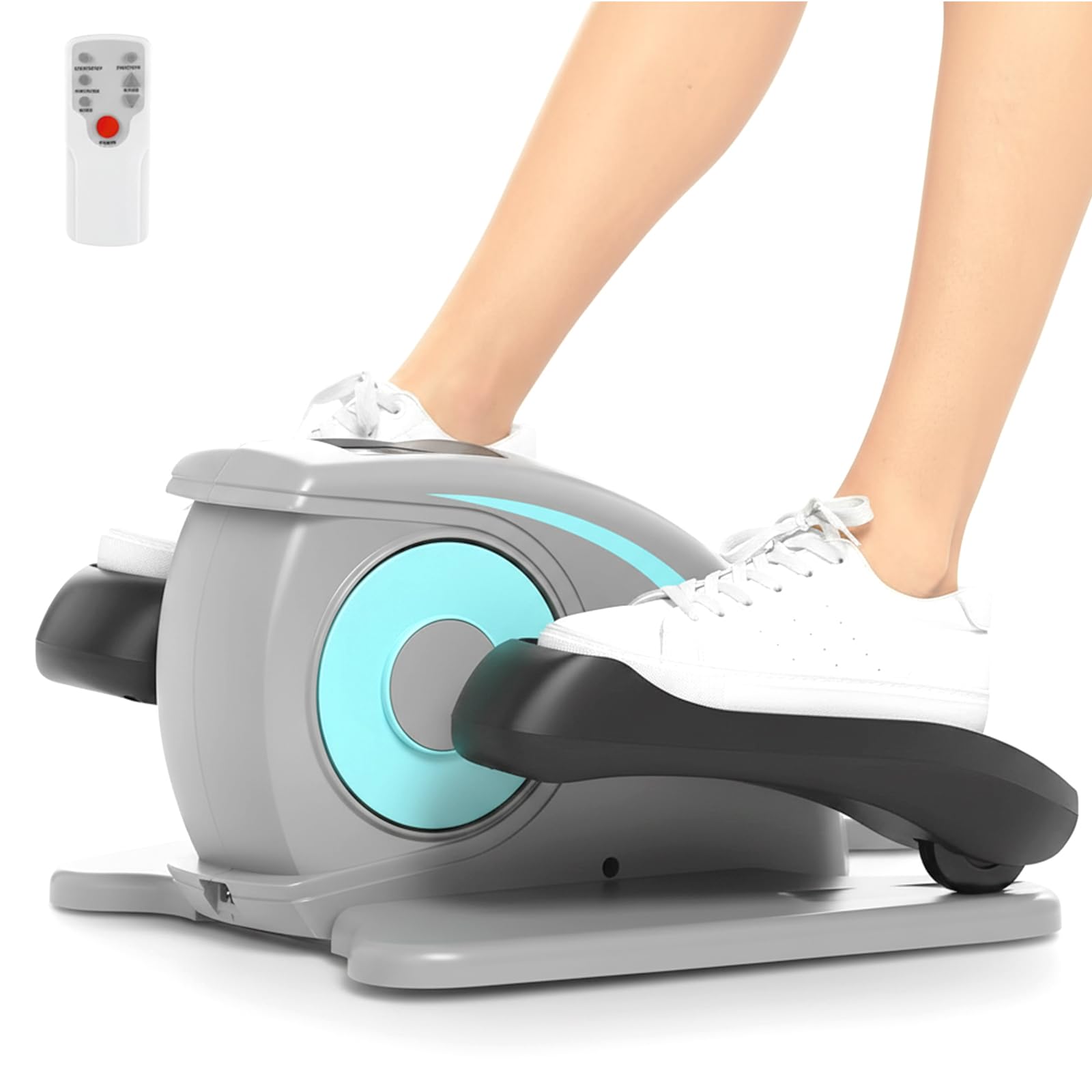 Under Desk Elliptical Machine - Quiet Pedal Exerciser for Seniors, Office & Home, Low-Impact Seated Leg Workout Equipment, Smart LCD Display, Remote Control