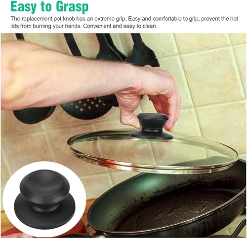 Miniatura 3 de 4 fundas para mango de tapa de olla, agarre universal, tapa de sartén superior, repuesto para ollas de cocción lenta, fundas para utensilios de