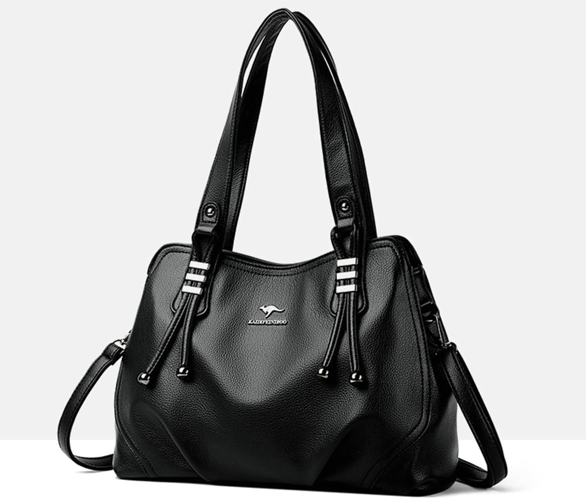 Slouchy PU Leather Shoulder Bag Women Multi-pocket Crescent Crossbody Purses Cute Underarm Hobo Bags Tote Travel Handbag