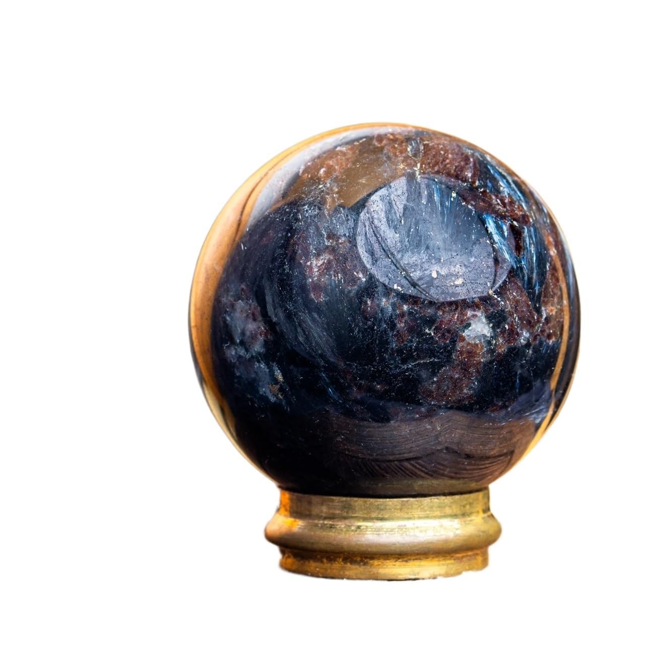 YLQUXEUV 1pc Blue Crystal Ball Decorated with Sparkling Gems