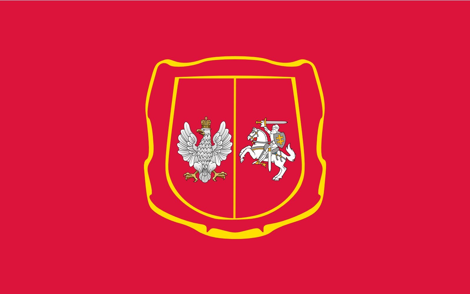 Drapeau Central Lithuania grand modèle en tissu premium aux finitions soignées