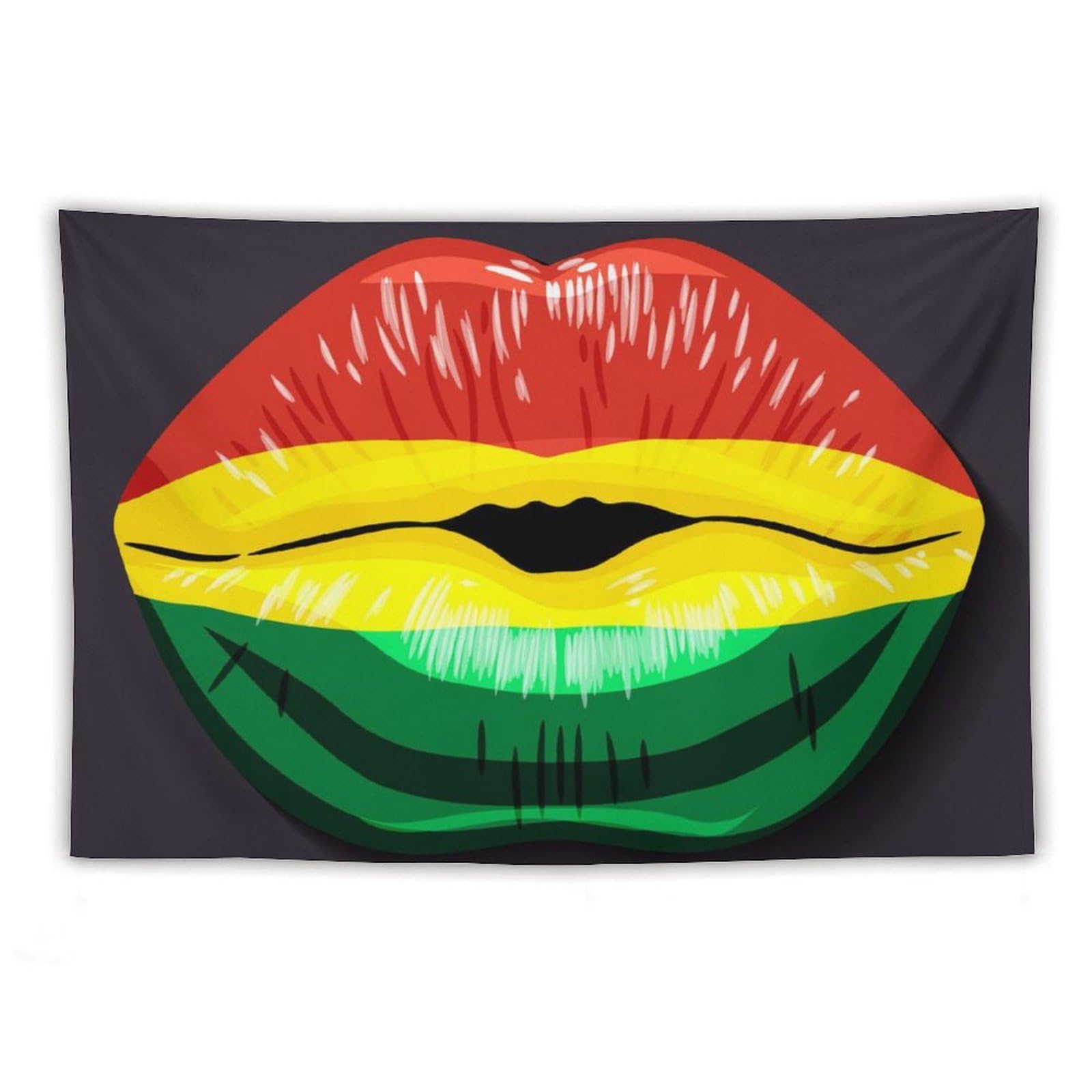 XingFox Bolivia Flag Lips Tapestry Wall Hanging, National Flag Art Wall Decoration Tapestry, For Bedroom Living Room Dorm Home Decoration, 40"x60"