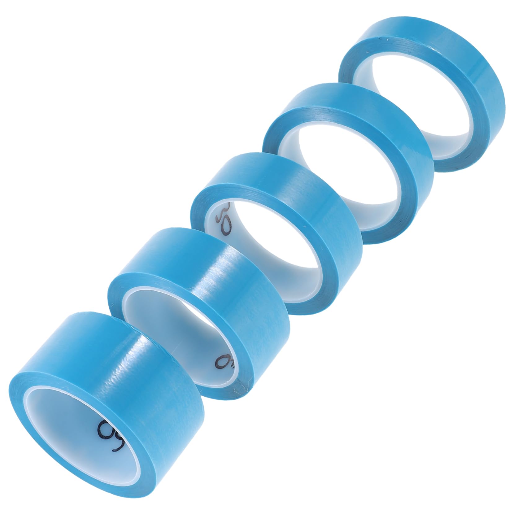 Cinta de Enmascarar para Pintura de Automóviles 5 Rollos Pet | 0, 06 Mm de Grosor, 50m por Rollo, Adaptación a Curvas de Carrocería, Uso en Pulverización y Mantenimiento Color Aleatorio