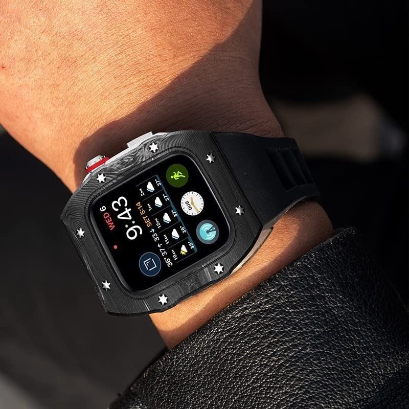 Kit de modificación de titanio y carbono para Apple Watch 45mm 2