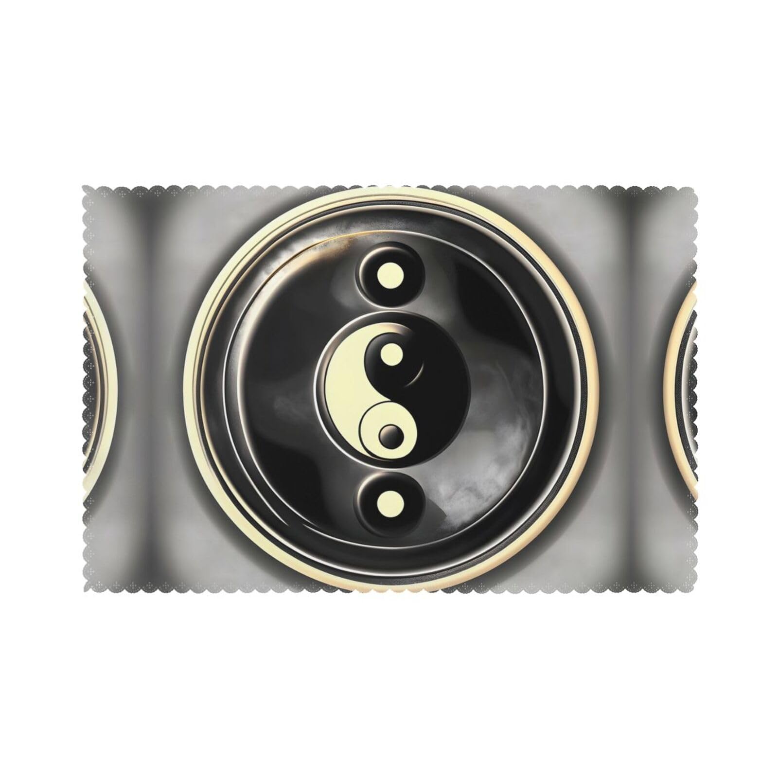 Yin Yang Pattern Christmas Placemats Set of 6,Washable Table Mats
