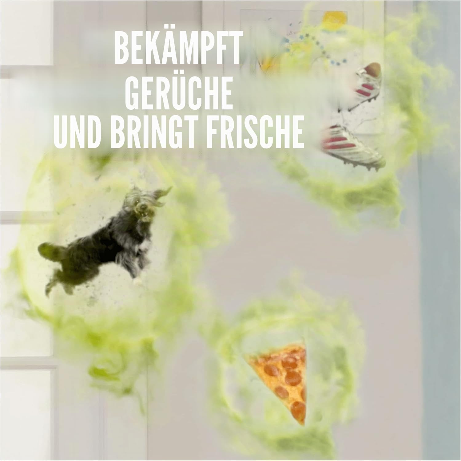 Febreze Textilerfrischer-Spray (500 ml x 8), frische Wäsche, 2-in-1, bekämpft Gerüche in Stoffen, hinterlässt einen frischen Duft