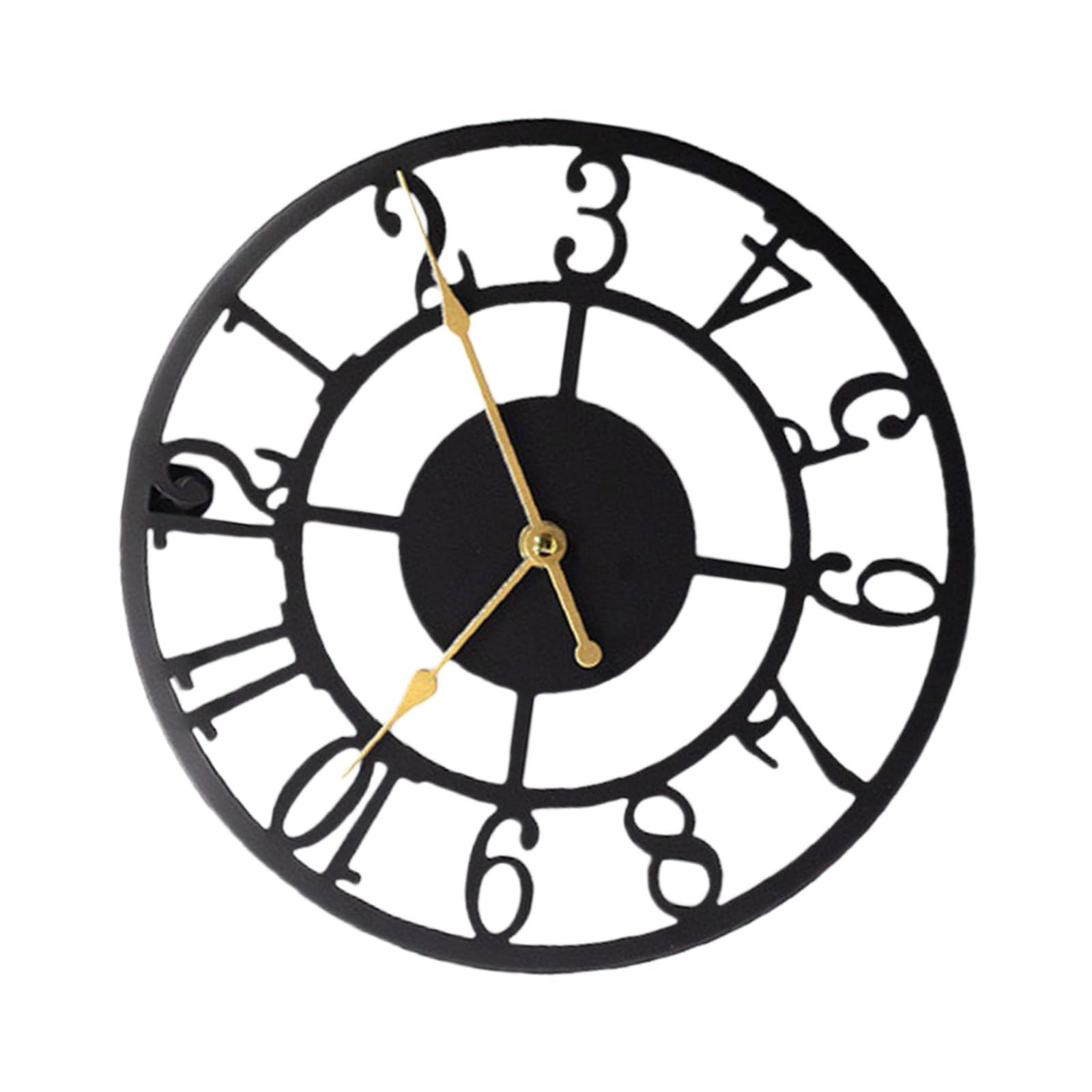 Kalttoy Industrial Themed 12Inch Rusts Resistant Metal Wall Clock Quiet Not Ticking Movements for Home Cafes Decoration Industrial Metal Clock