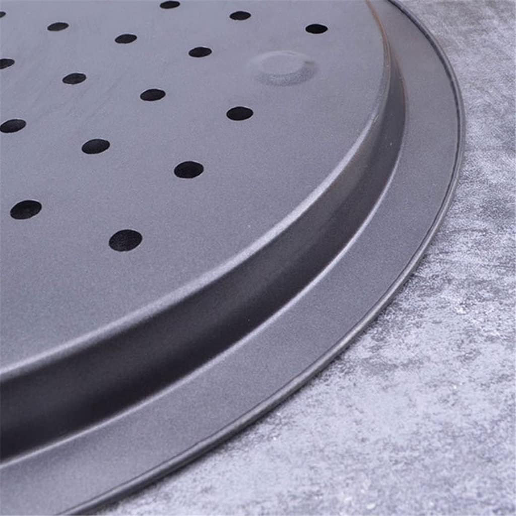 l Pizza Holey Tray Nonstick Pizza Baking Pan Tray Heavy Carbon Steel Round Baking Plate Pizza Baking Tool