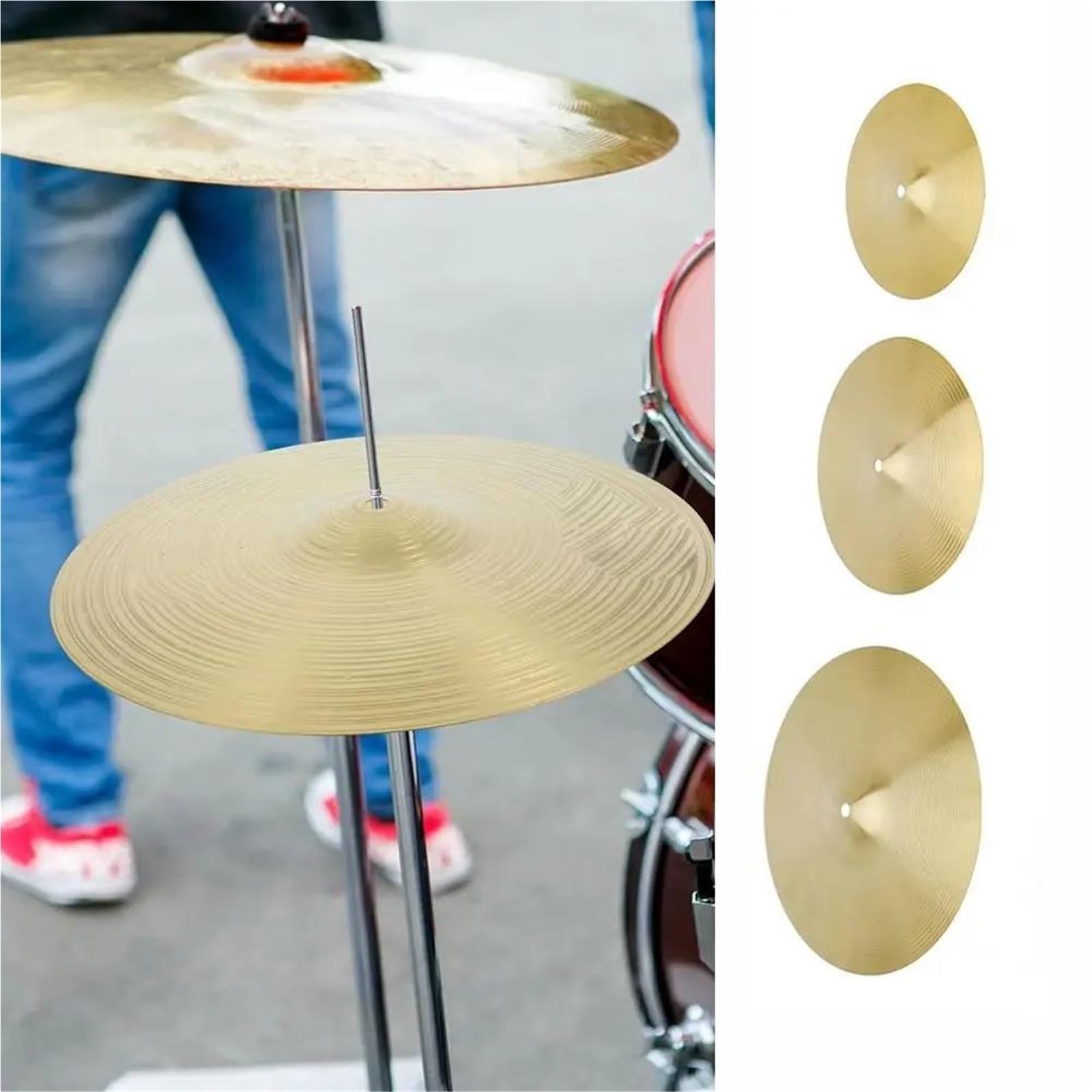 Profesjonalna Talerz Części Akcesoriów Perkusyjnych Mosiądz Splash Crash Hi Hat 6 8 10 12 Calowy Zestaw Do Ćwiczeń(12inch)