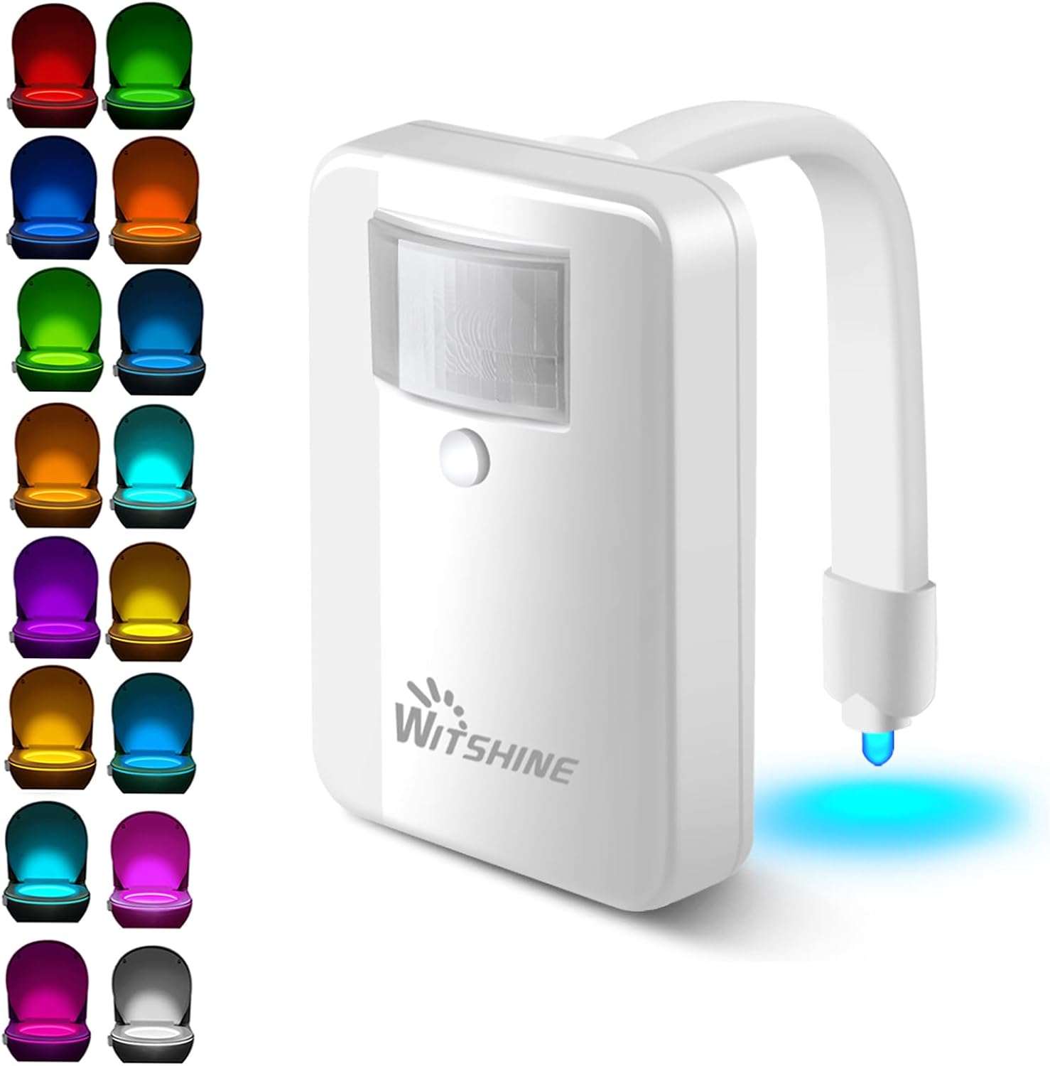 Toilet Night Light with Motion Activated Sensor, 16 Colors LED Stuff for Bathroom Decor – Cool & Unique Gadget for Kids, Men, Fartherday’s Gift