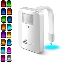 Toilet Night Light with Motion Activated Sensor, 16 Colors LED Stuff for Bathroom Decor - Cool & Unique Gadget for Kids, Men, Fartherday's Gift