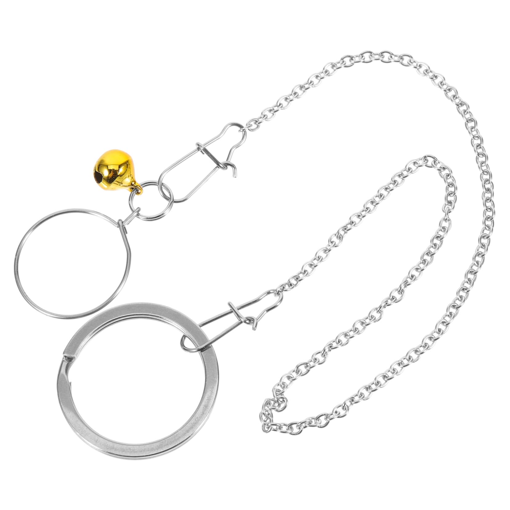 BESPORTBLE 2 Sets Parrot Neck Chain with Bell Bird Leash Chain Parrot Fly Training Harness