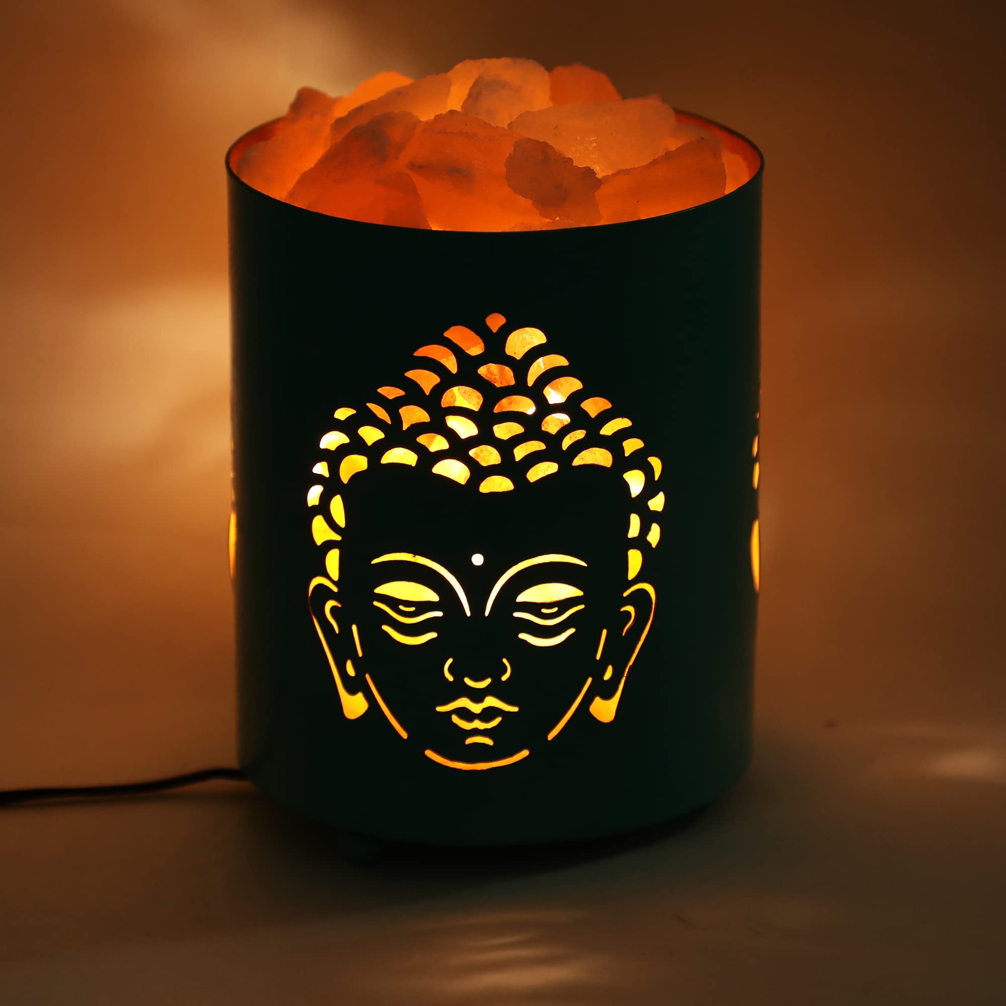 Nature Heals Salted Night Table Lamp | Night Lamp for Temple Decoration & Enlighten Your Aura for Positive Energy, Vastu, Healing, Harmony, Purification, Best Wellness