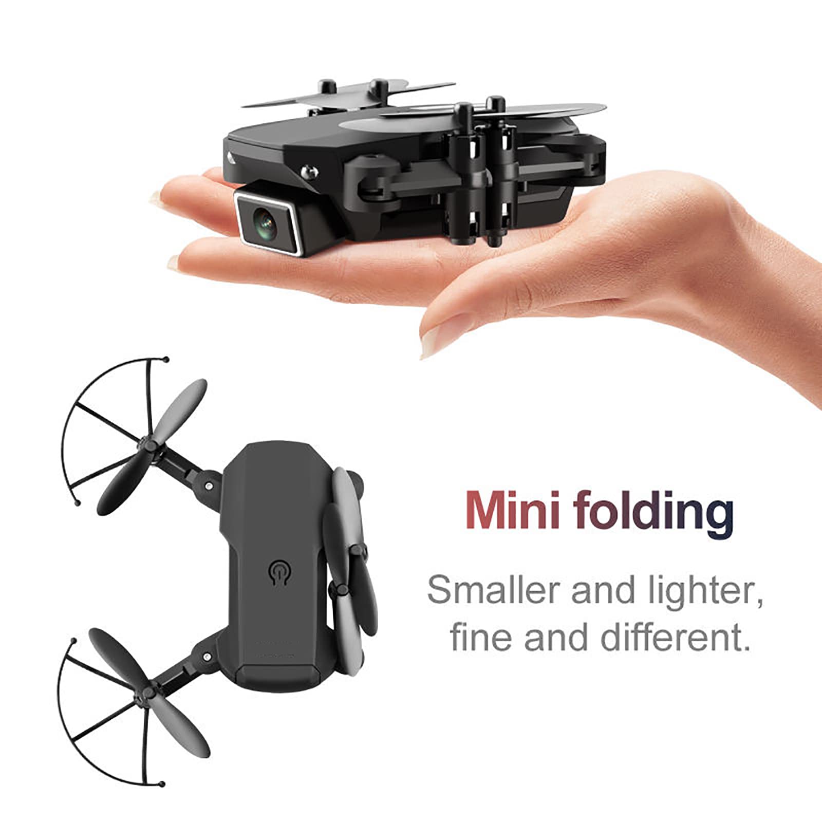 Składane mini drony, zdalnie sterowany Quadcopter z kamerą HD 4K FPV, inteligentne unikanie przeszkód 360 °, czas 15 minut, regulacja prędkości, na prezent świąteczny i noworoczny