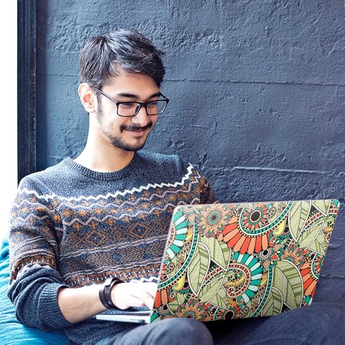 Image of Galaxsia Floral D45 Full Body Vinyl Laptop Skin /Sticker /Cover Upto 15.6 Inches Laptops Laminated-Removable-HD Quality Compatible for Hp-Dell-Sony-Lenovo-Asus etc.(15x10 Inches)