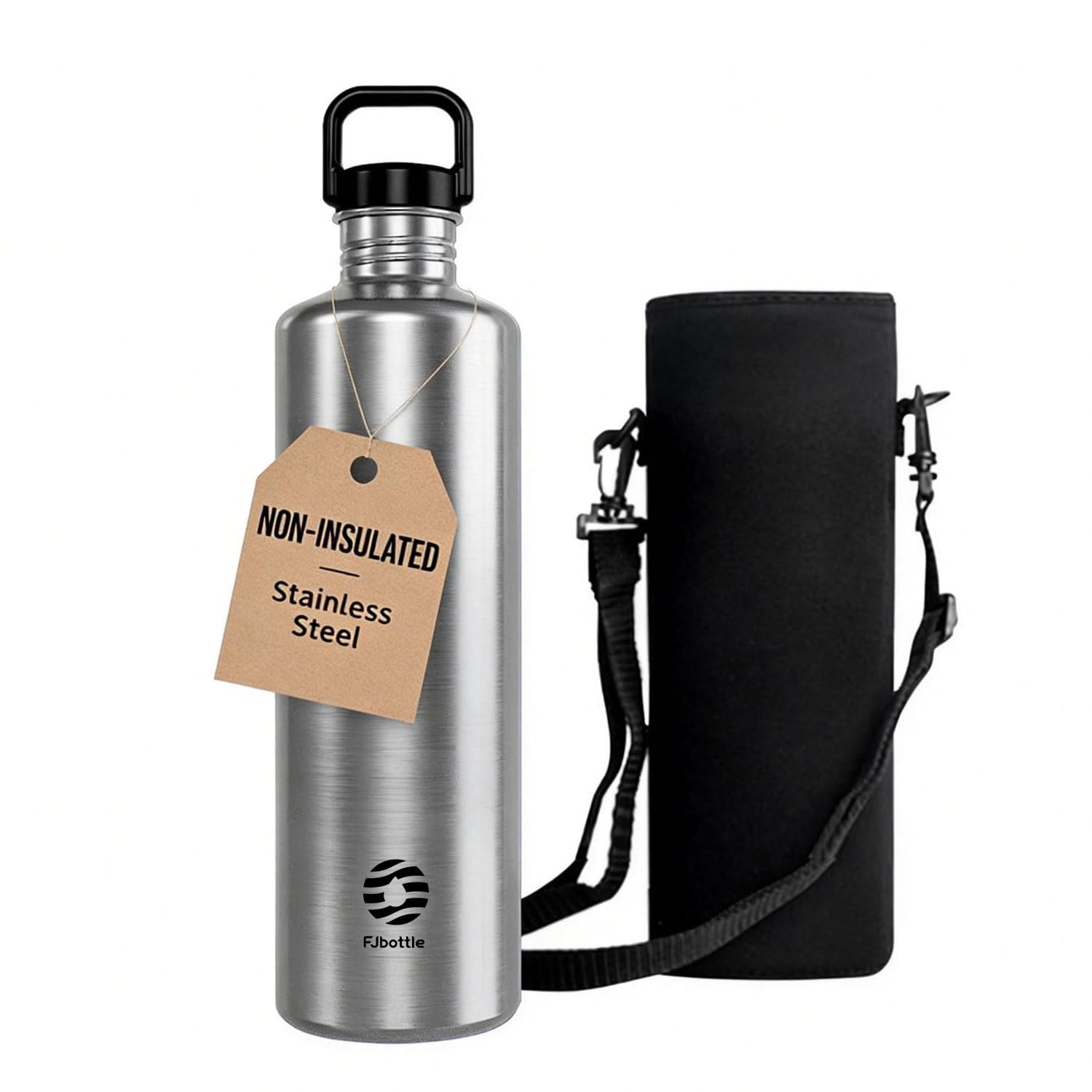 2 litre Water Bottle Stainless Steel | Single Wall Uninsulated Canteen | Eco Reusable Bottle | Plastic Free and Leakproof Metal Water Bottle for Camping and Outdoor Sports(Silver)