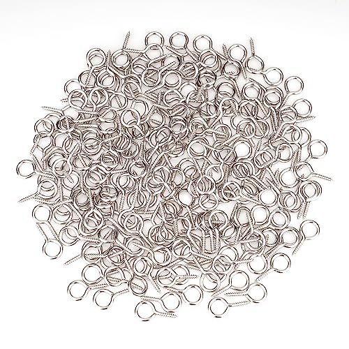 image for Aovchei Eye Screws, 120Pcs 0.67 inches 304 Stainless Steel Screw Hooks