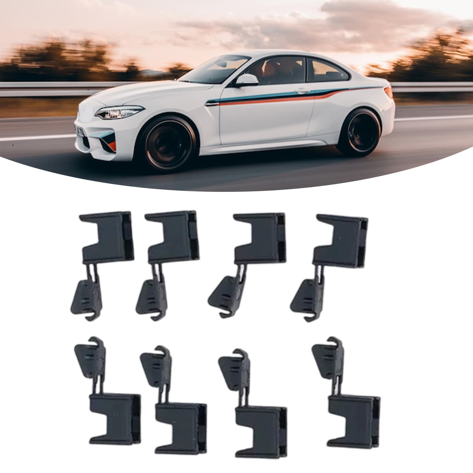 8pcs Car Roof Hinge Covers Clips for E93 F33 F83 Direct Replacement Part 54377184037 54377184038 54377184048 54377187747