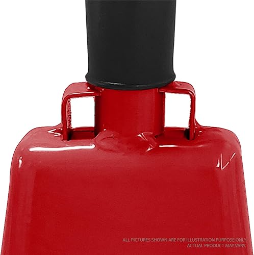 Miniatura 45 de Deke Home - Paquete de 2 cencerros de acero de 10 pulgadas con asa, fabricantes de ruido fuerte para fútbol, deportes, fiestas, competiciones, Azul